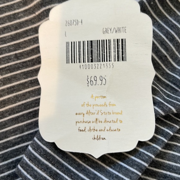 Altar’d State | long sleeve striped ruffled dress Sz L - Picture 6 of 10